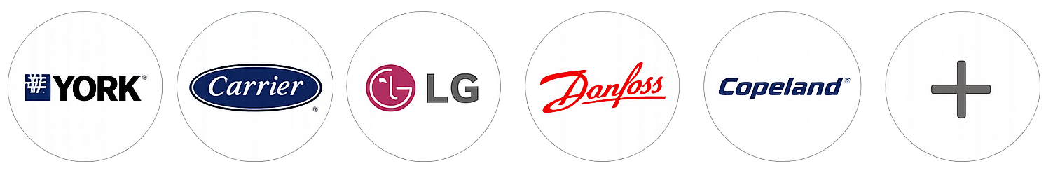 Marcas YORK, Carrier, LG, Danfoss y Copeland